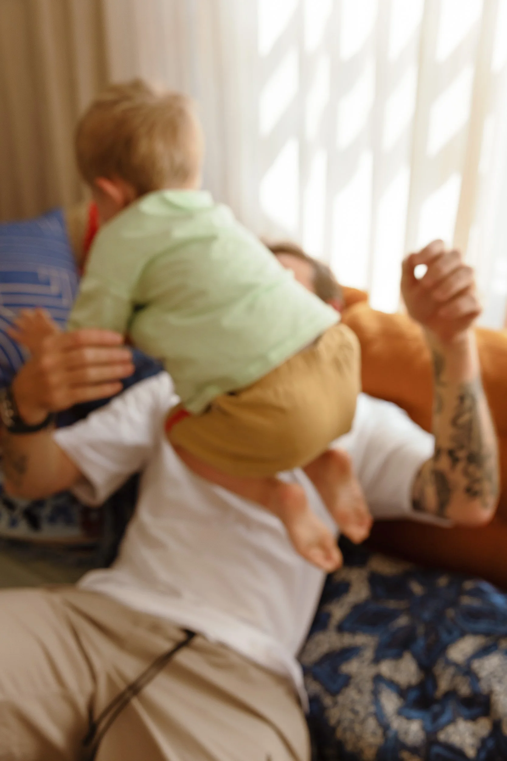 Young family of four captured at home in Newcastle by Daina Marie Photography