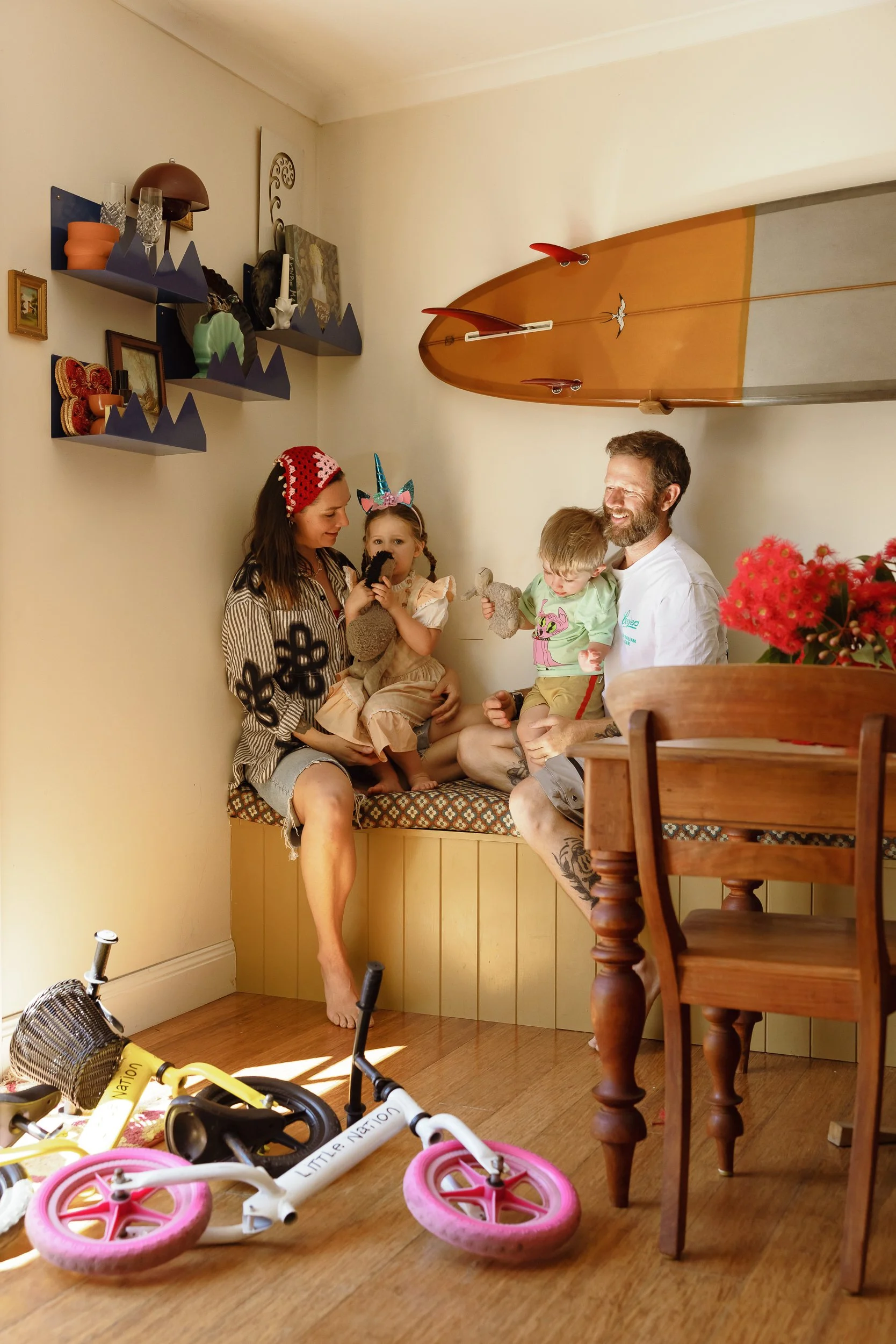 Newcastle in-home documentary family photographer captures the Woollam family at home