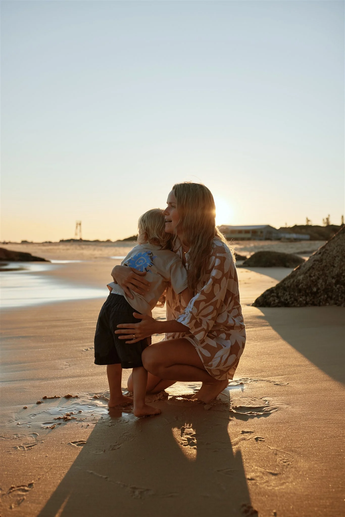 Golden hour candid family photography at Redhead Beach Newcastle NSW