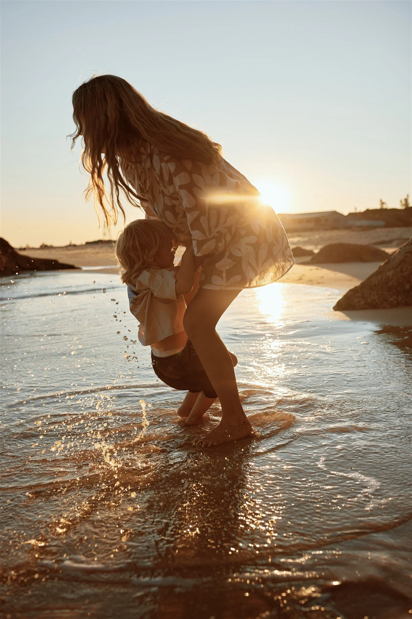 Heartfelt golden hour family moments at Redhead Beach Newcastle by Daina Marie Photography