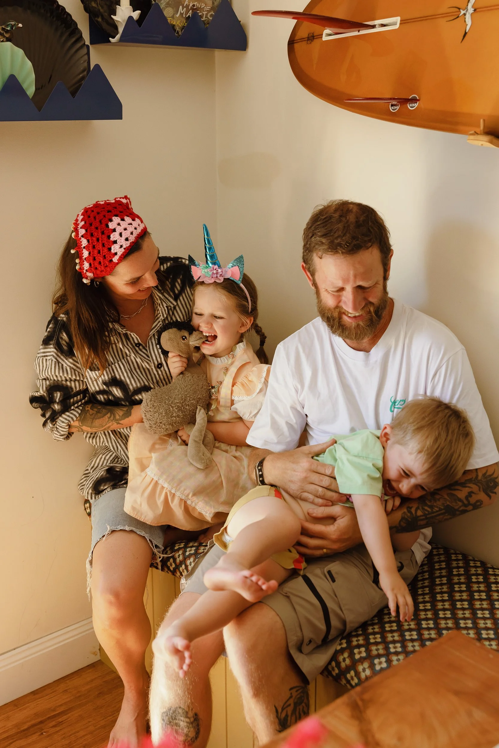 Sentimental in-home family documentary session Newcastle by Daina Marie Photography