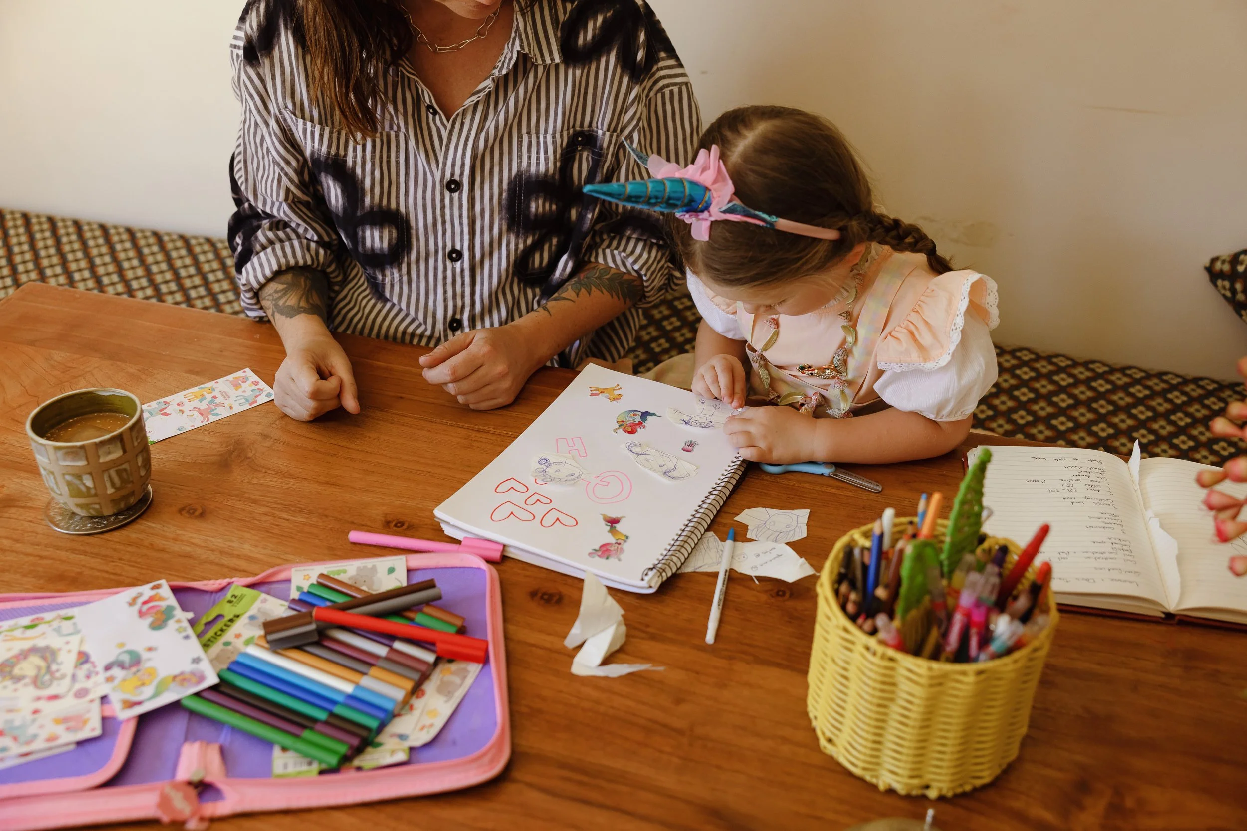 Young family of four captured at home in Newcastle by Daina Marie Photography