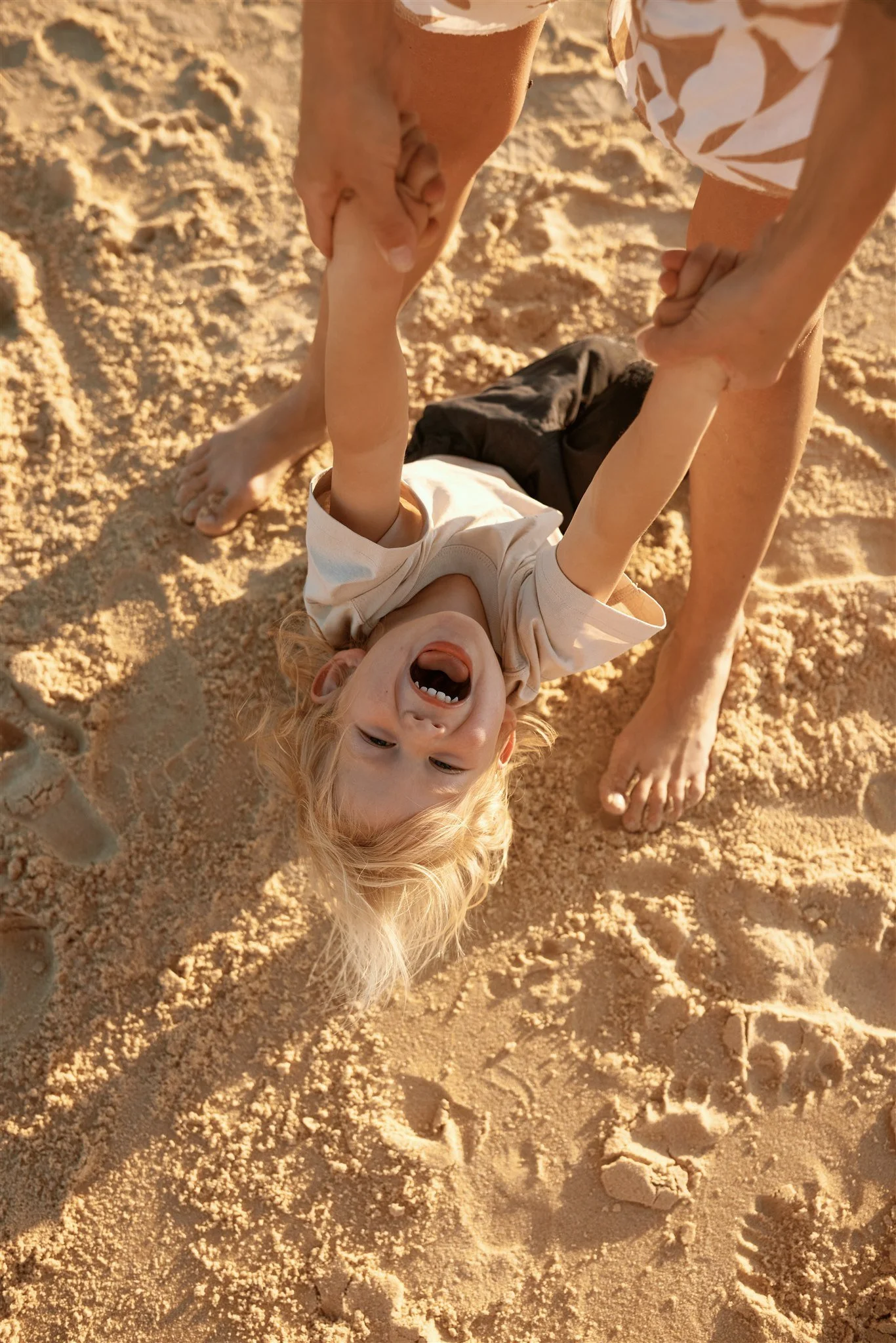 Golden hour candid family photography at Redhead Beach Newcastle NSW