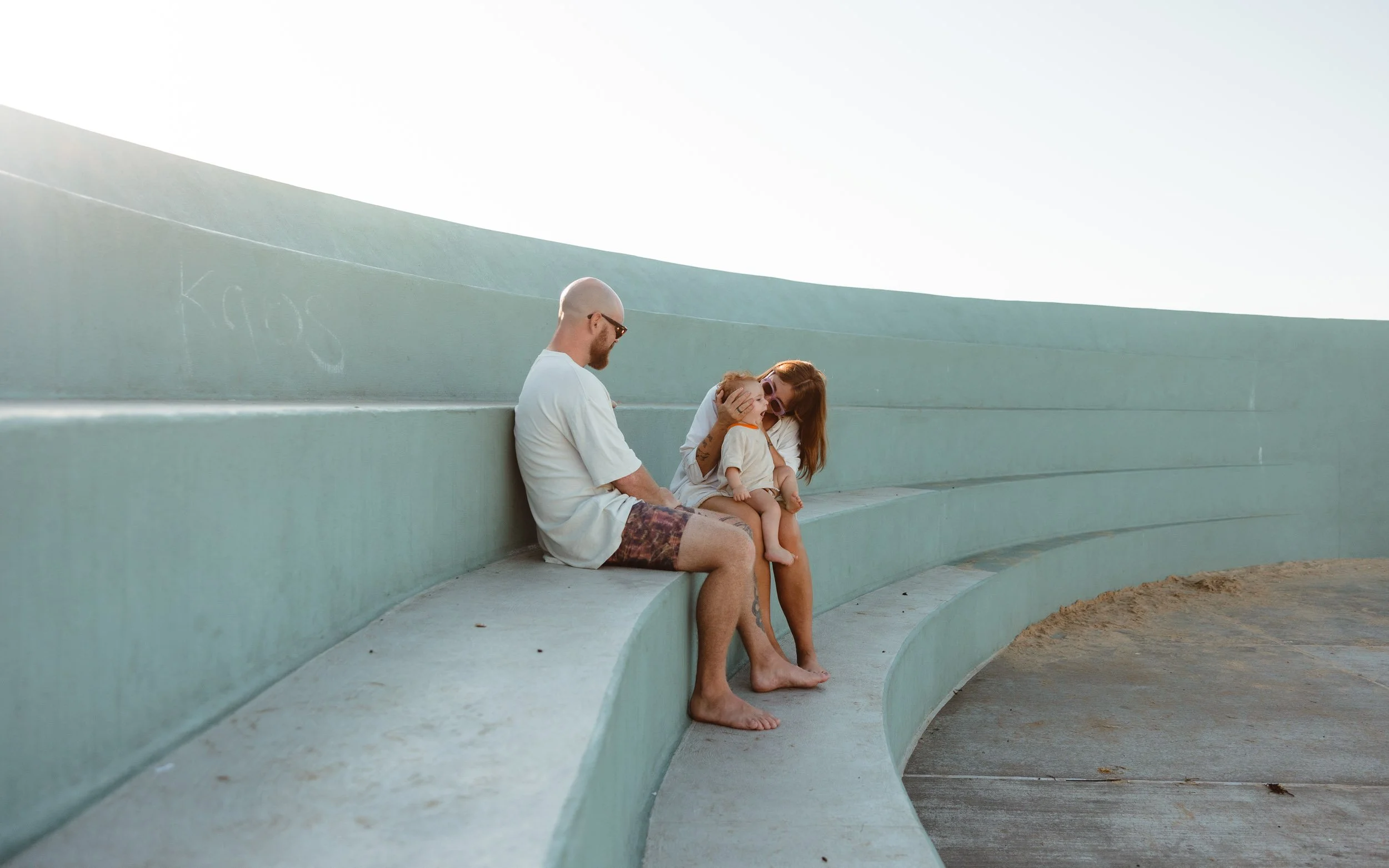 Candid family photography at Newcastle Ocean Baths by Daina Marie Photography