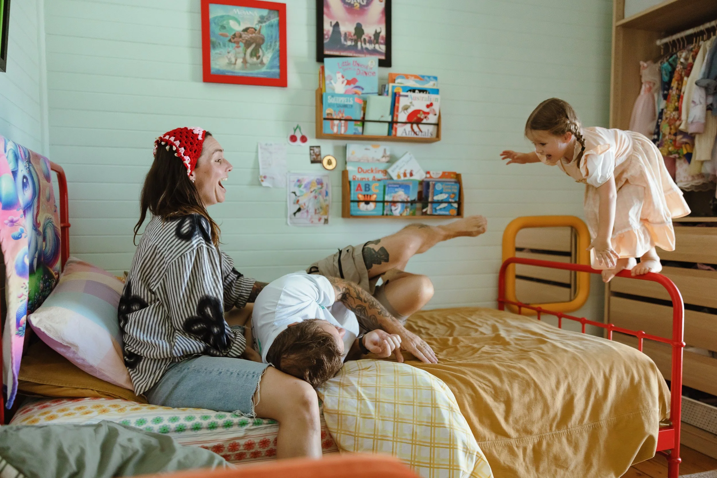 Newcastle in-home documentary family photographer captures the Woollam family at home