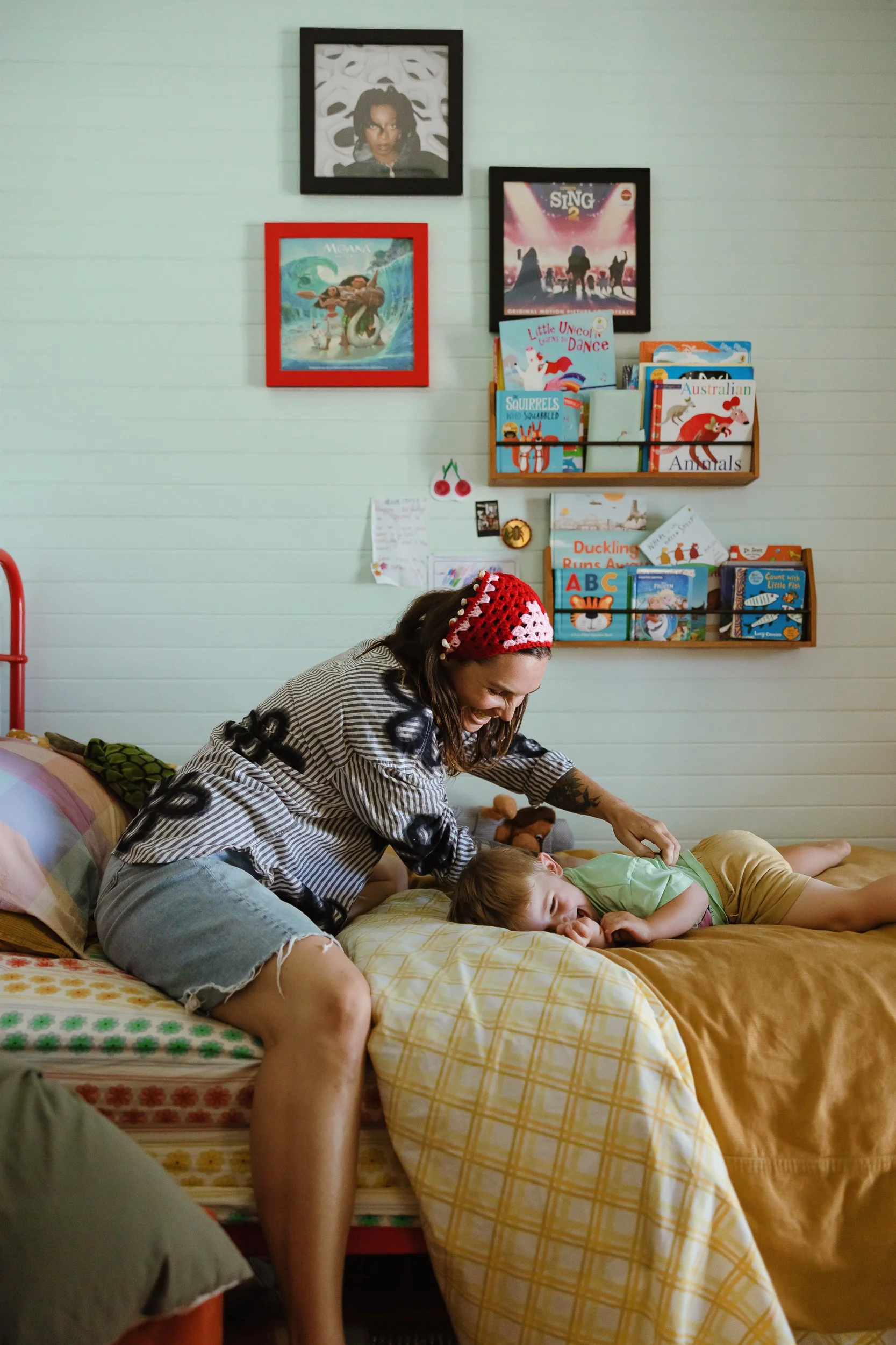 Young family of four captured at home in Newcastle by Daina Marie Photography