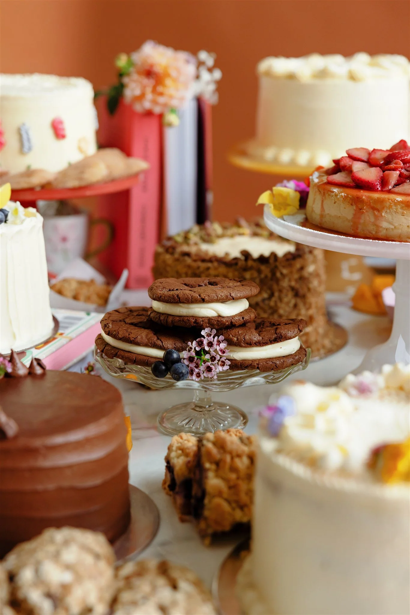 bright branding session featuring delicious cakes and pastry for Teaspoon Cakes