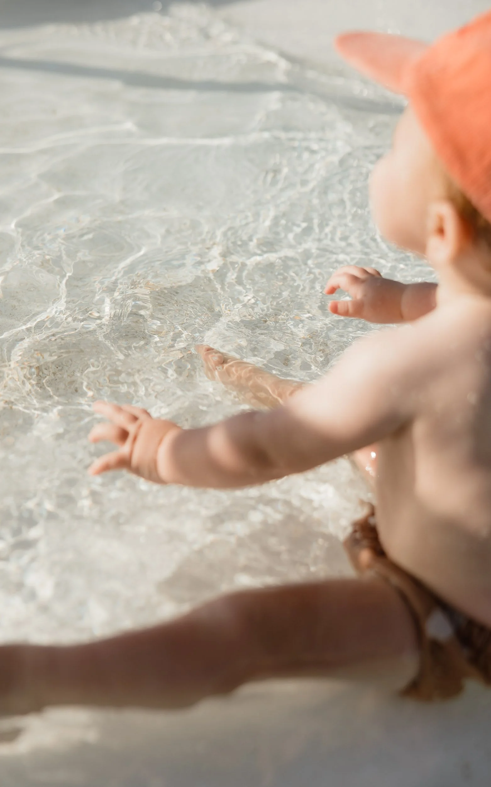 Baby's first summer at Newcastle Ocean Baths documentary family session Newcastle NSW