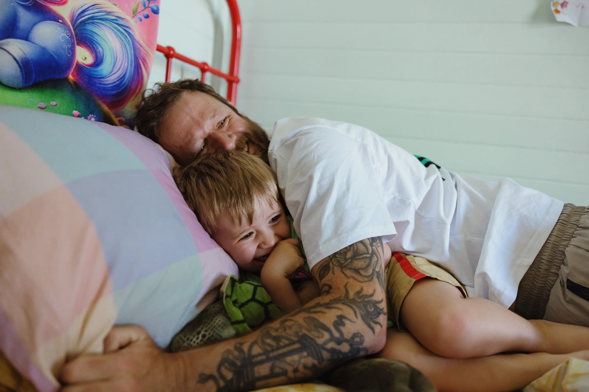 Newcastle in-home documentary family photographer captures the Woollam family at home