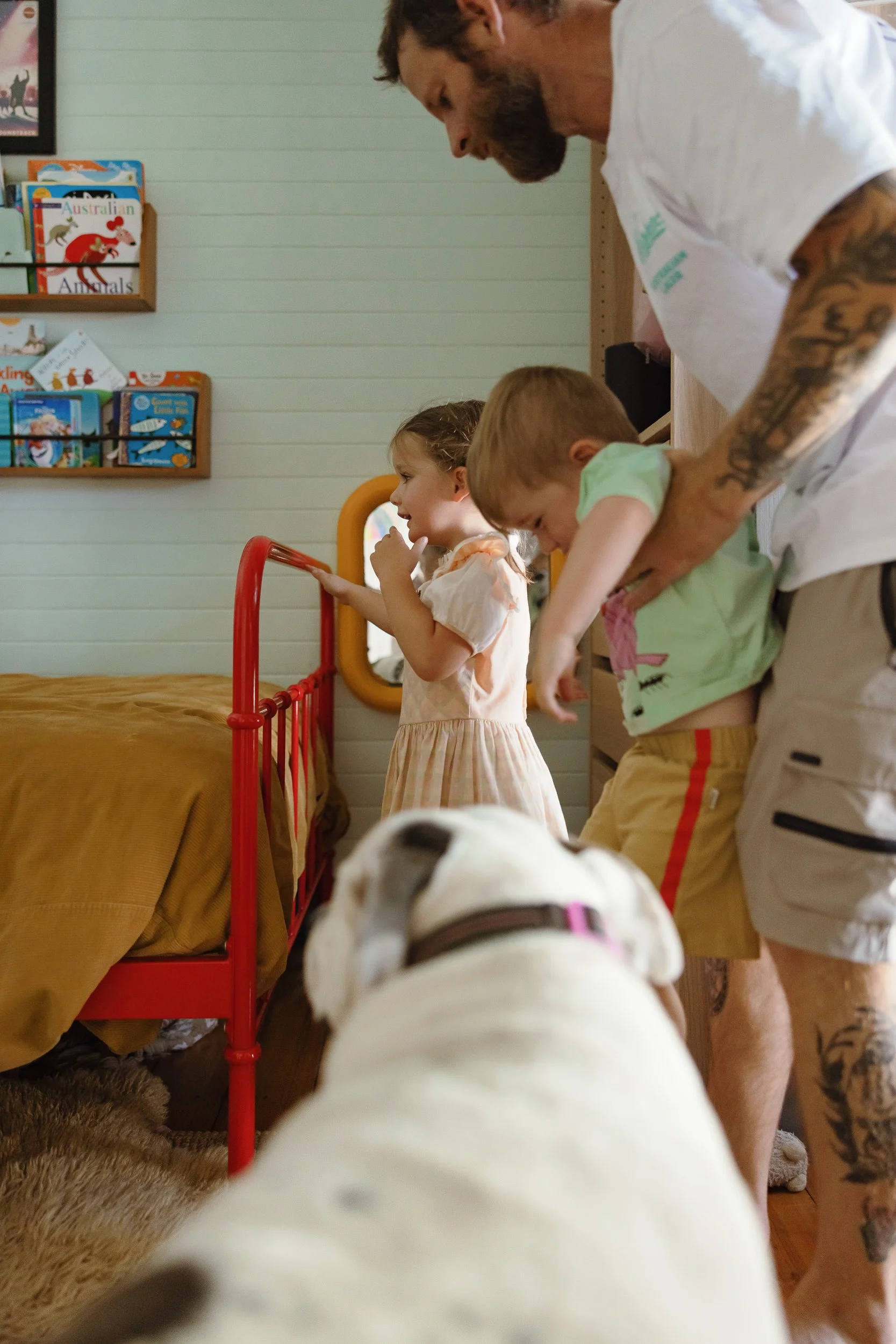 Sentimental in-home family documentary session Newcastle by Daina Marie Photography