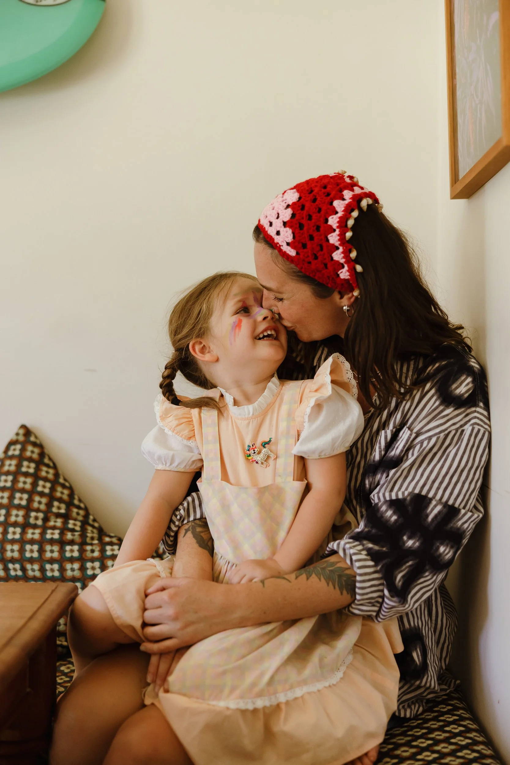 Young family of four captured at home in Newcastle by Daina Marie Photography