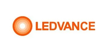 LEDVANCE logo with orange circular design and text
