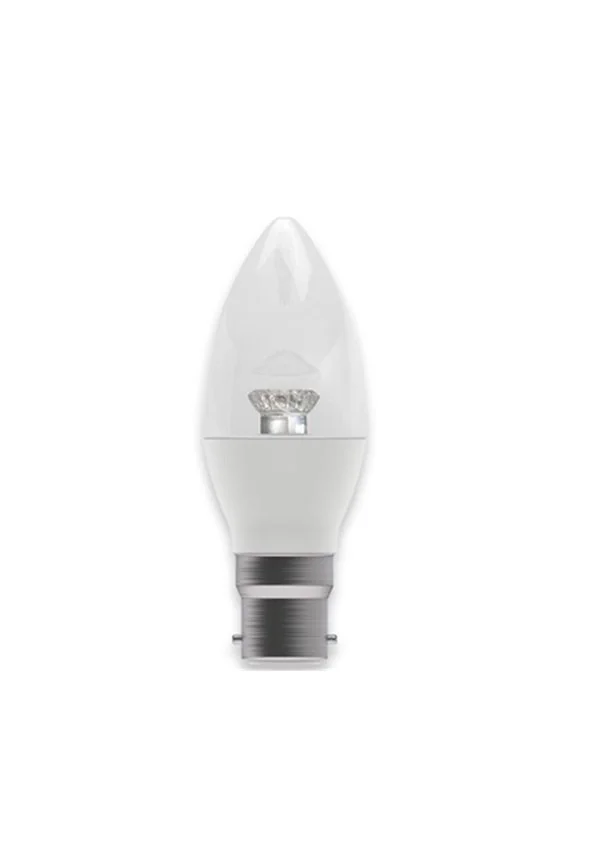 LED Candle BC 2.1W=25W 827 Crown Clear Dimmable 25K