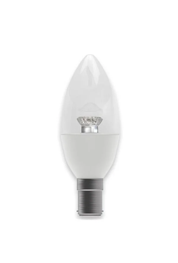 LED Candle SBC 2.1W=25W 827 Crown Clear Dimmable 25K