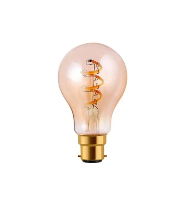 LED GLS BC 4W=15W 822 Gold Soft Coil Filament Dimmable 15K