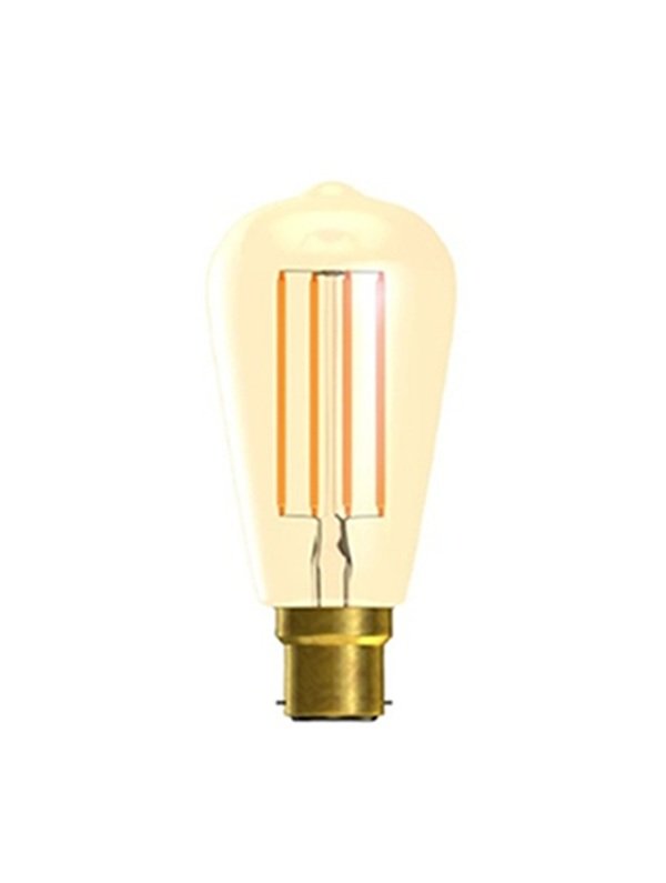 LED Rustika / Squirrel Cage  Lamp 3.3W=25W BC 822 Gold Filament Dimmable