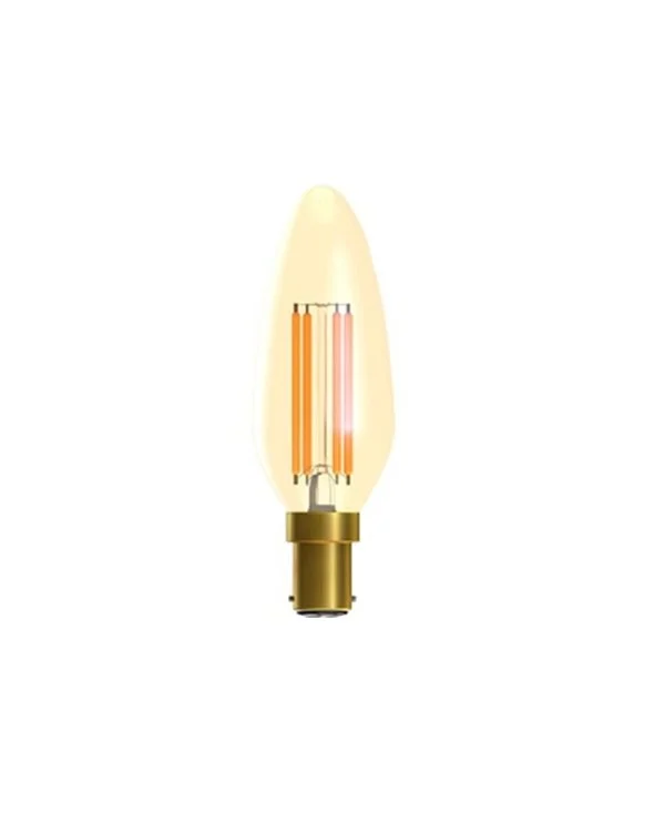 LED Candle SBC 3.3W=25W 822 Gold Filament Dimmable 15K