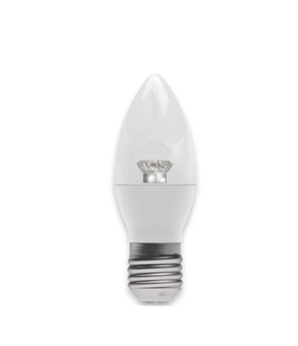 LED Candle ES 2.1W=25W 827 Crown Clear Non Dimming 25K