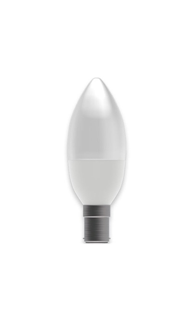 LED Candle SBC 2.1W=25W 827 Crown Opal Dimmable 25K