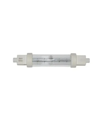 Jacketed Quartz Heat Lamp 117MM 300W R7S Clear