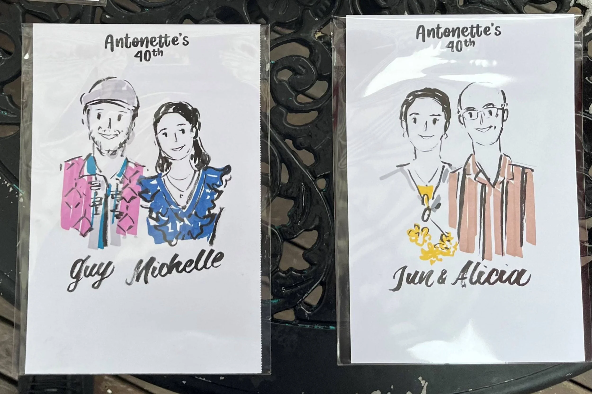 Live Illustration at a 40th Birthday Party in Sydney