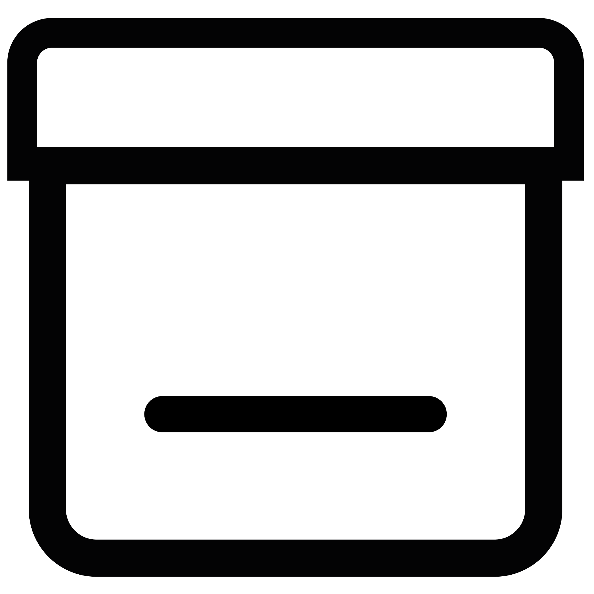 Schwarzer Streifen in der Mitte auf weißem Hintergrund, quadratische Form.