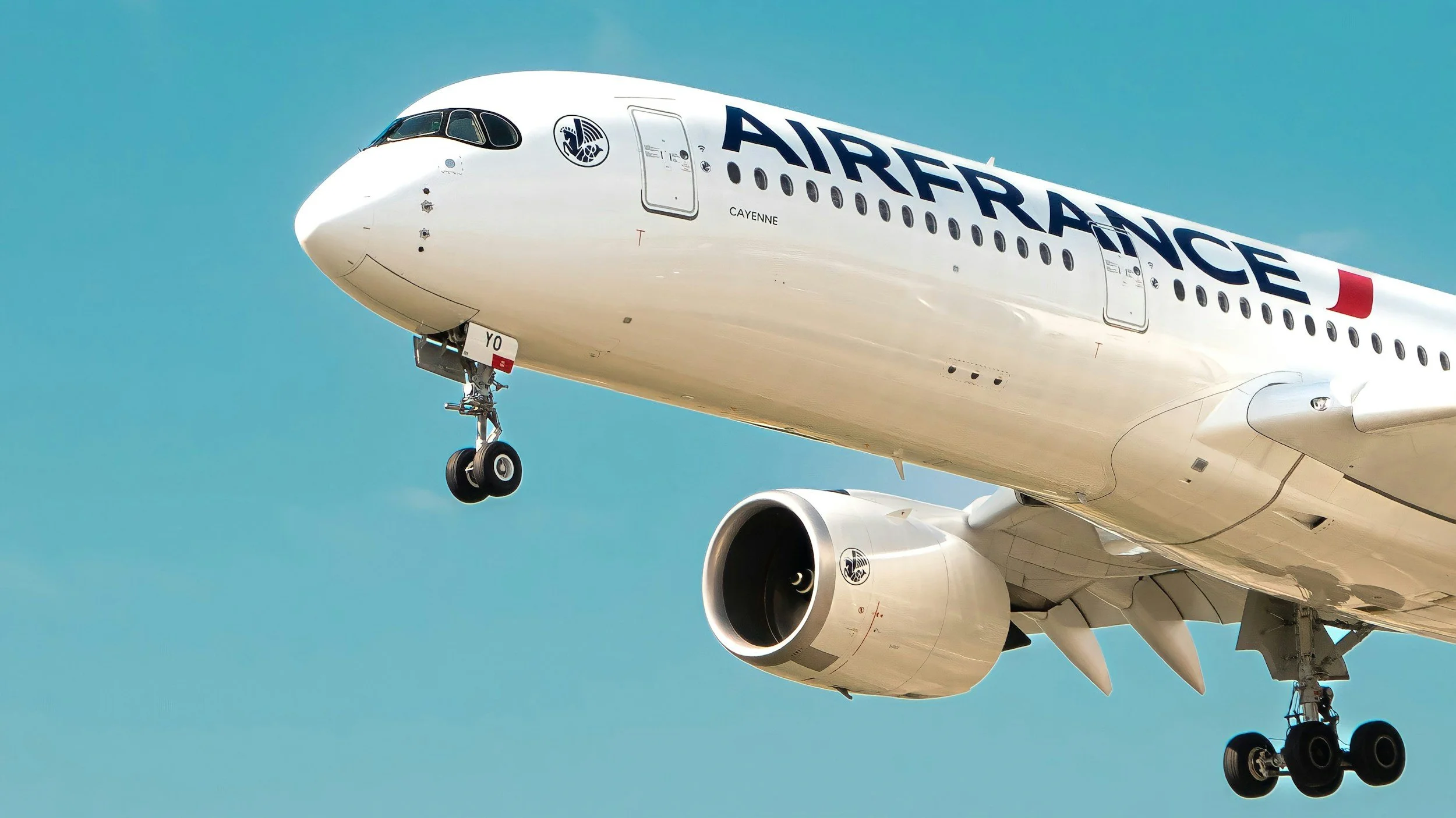 pic of an Air France plane anding