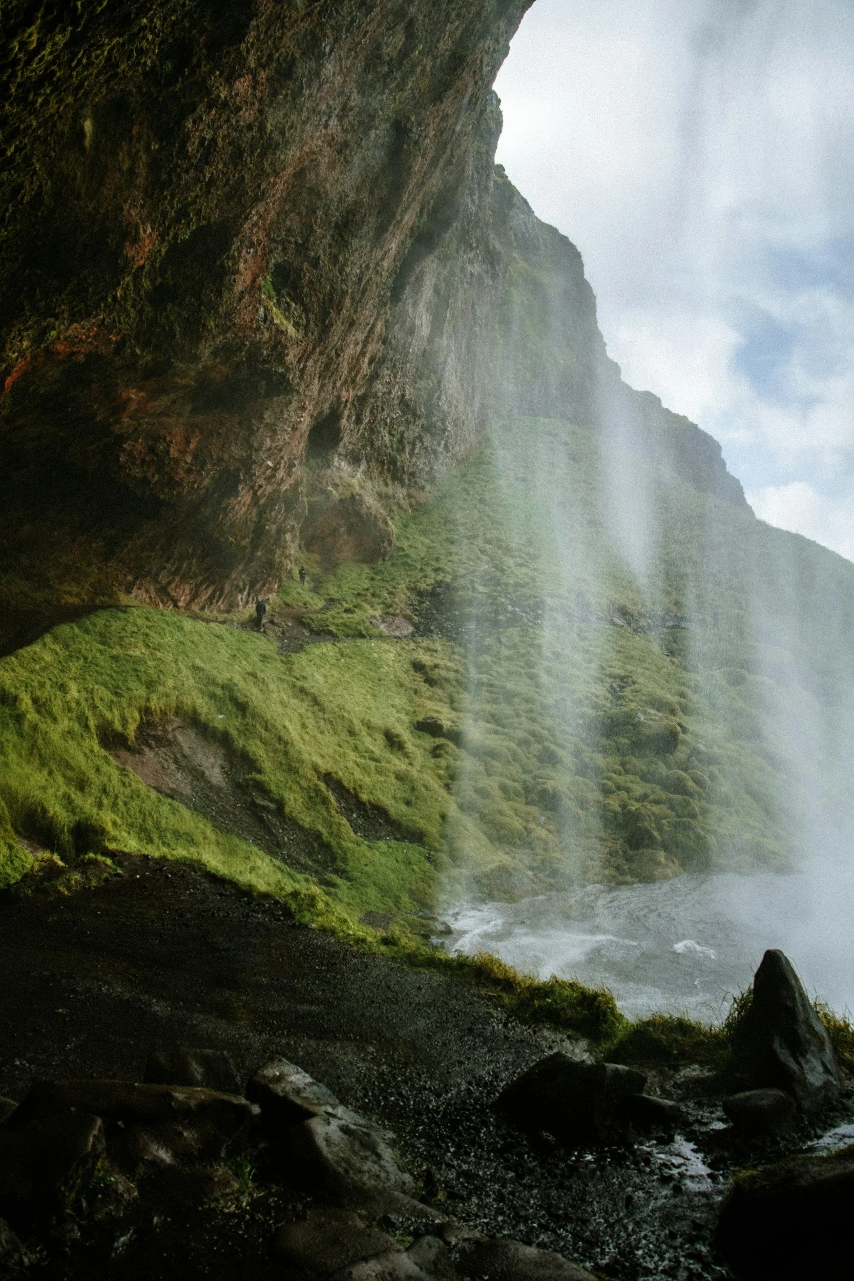 Seljalandsfoss waterfall — walk behind the curtain of water, a highlight of the Iceland Ring Road itinerary.