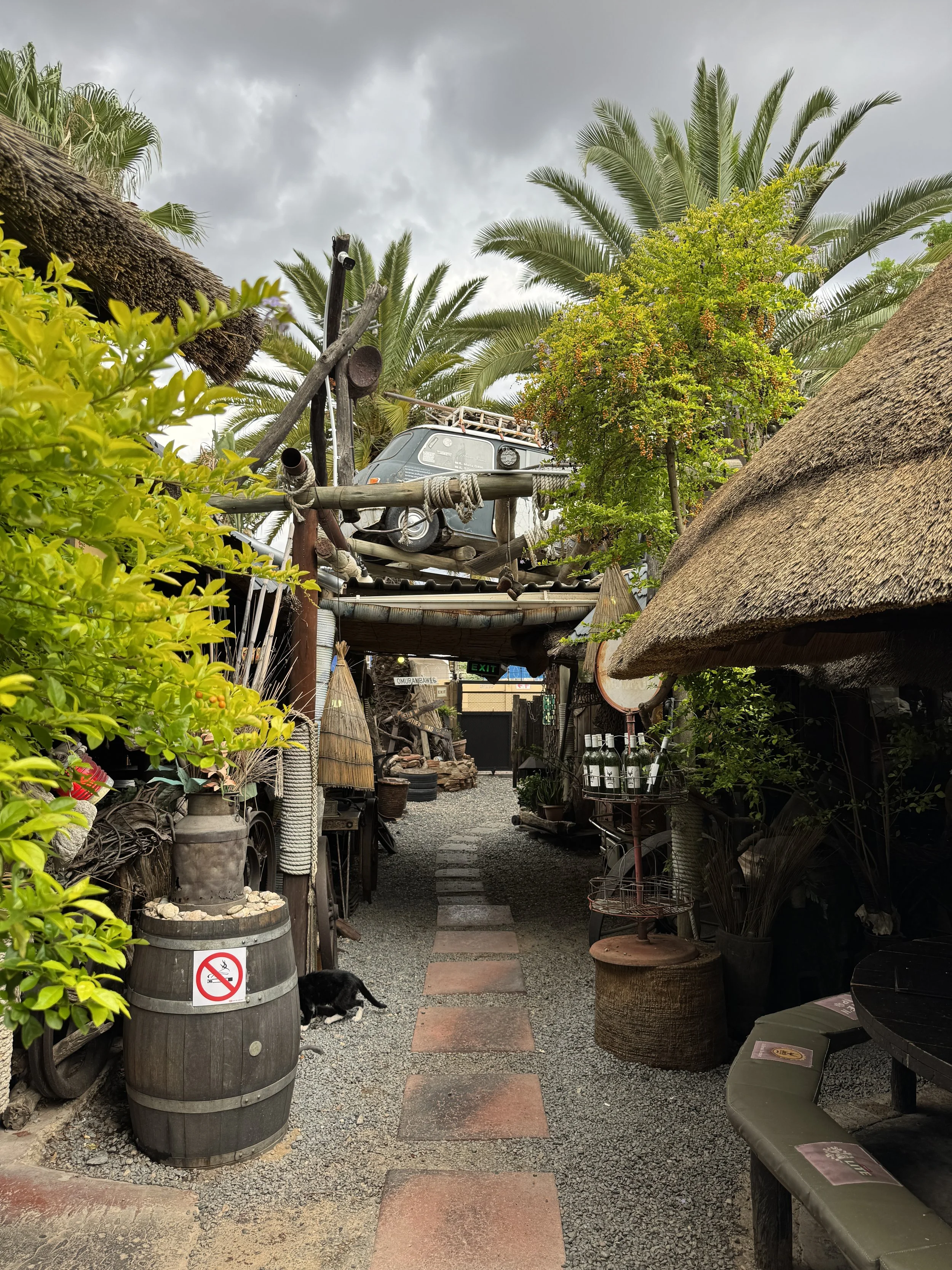 Joe's Beerhouse in Windhoek, the capital of Namibia. A fun and cozy restaurant, a must visit when in Windhoek.