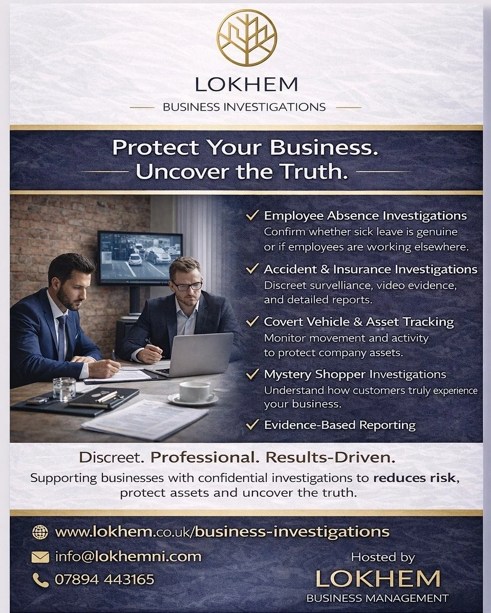 Suspect something isn&rsquo;t quite right in your business?

Lokhem provides professional business investigations designed to help organisations uncover the truth, protect assets and reduce financial risk.

Our investigation services include:

✔ Empl