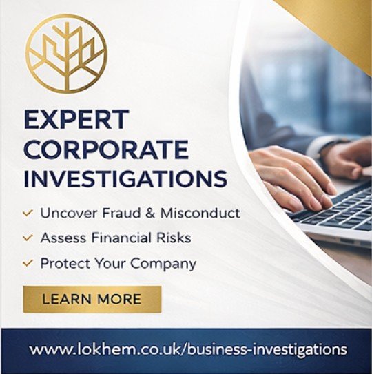 Protect your business with clarity, discretion, and expertise.

Lokhem Business Investigations supports organisations in identifying fraud, misconduct, and operational risk before it becomes costly. Our investigative services help business leaders ma