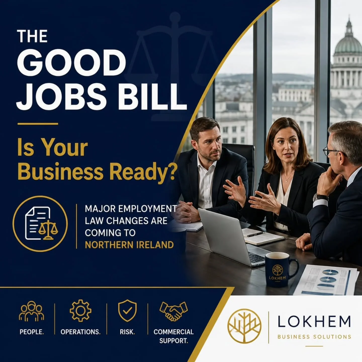 📢 The Good Jobs Bill is set to bring significant changes to employment law in Northern Ireland.

Potential changes may impact:
✔ Employment rights
✔ Flexible working
✔ Family-friendly policies
✔ Workplace procedures
✔ Employee wellbeing

While detai