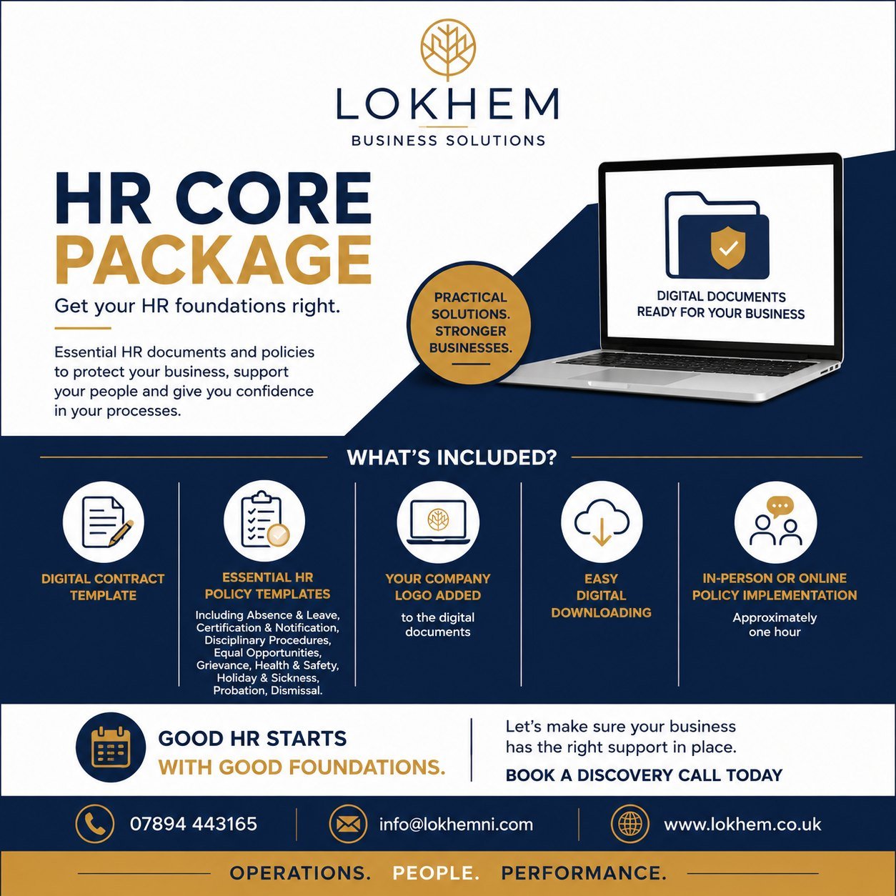 📋 HR Core Package &ndash; Get Your HR Foundations Right

Do you have the right HR documents and policies in place for your business?

Whether you&rsquo;re employing your first member of staff or building a growing team, having the right HR foundatio