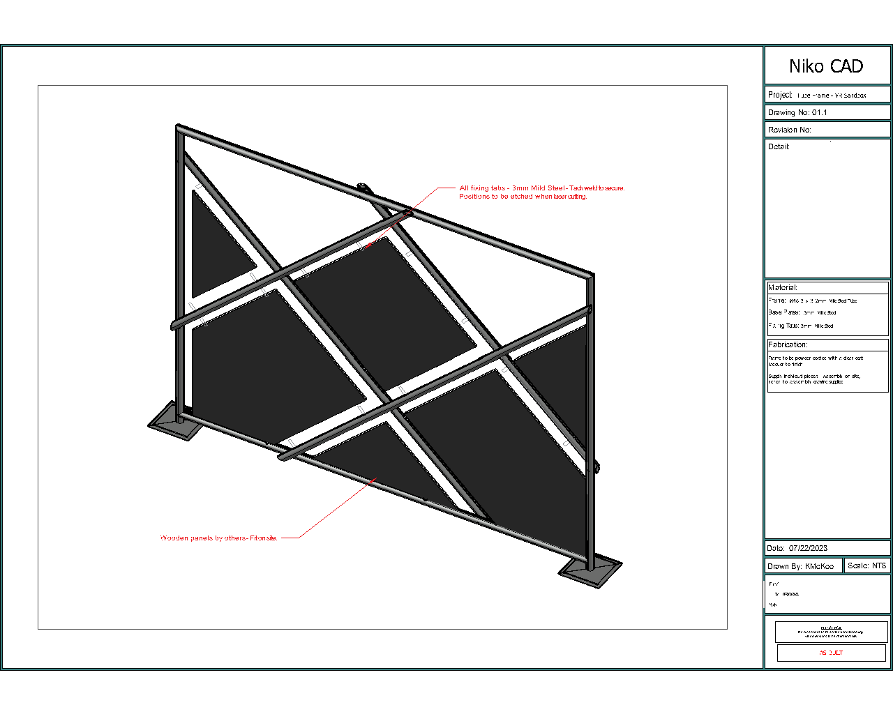 Mounting Frame - 3D View