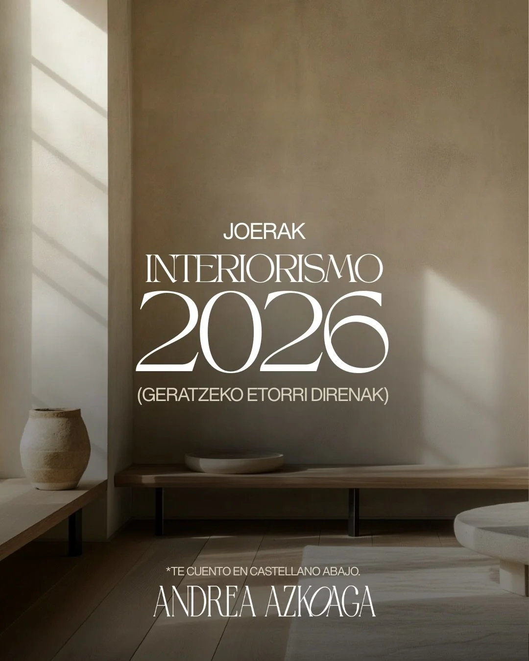 Ahora que empieza un nuevo a&ntilde;o, surgen las preguntas de c&oacute;mo evolucionar&aacute; nuestro trabajo como interioristas. 

Te dejo un recopilatorio de las tendencias de interiorismo que este #2026 llegan para quedarse ✨

1. Cer&aacute;mica.