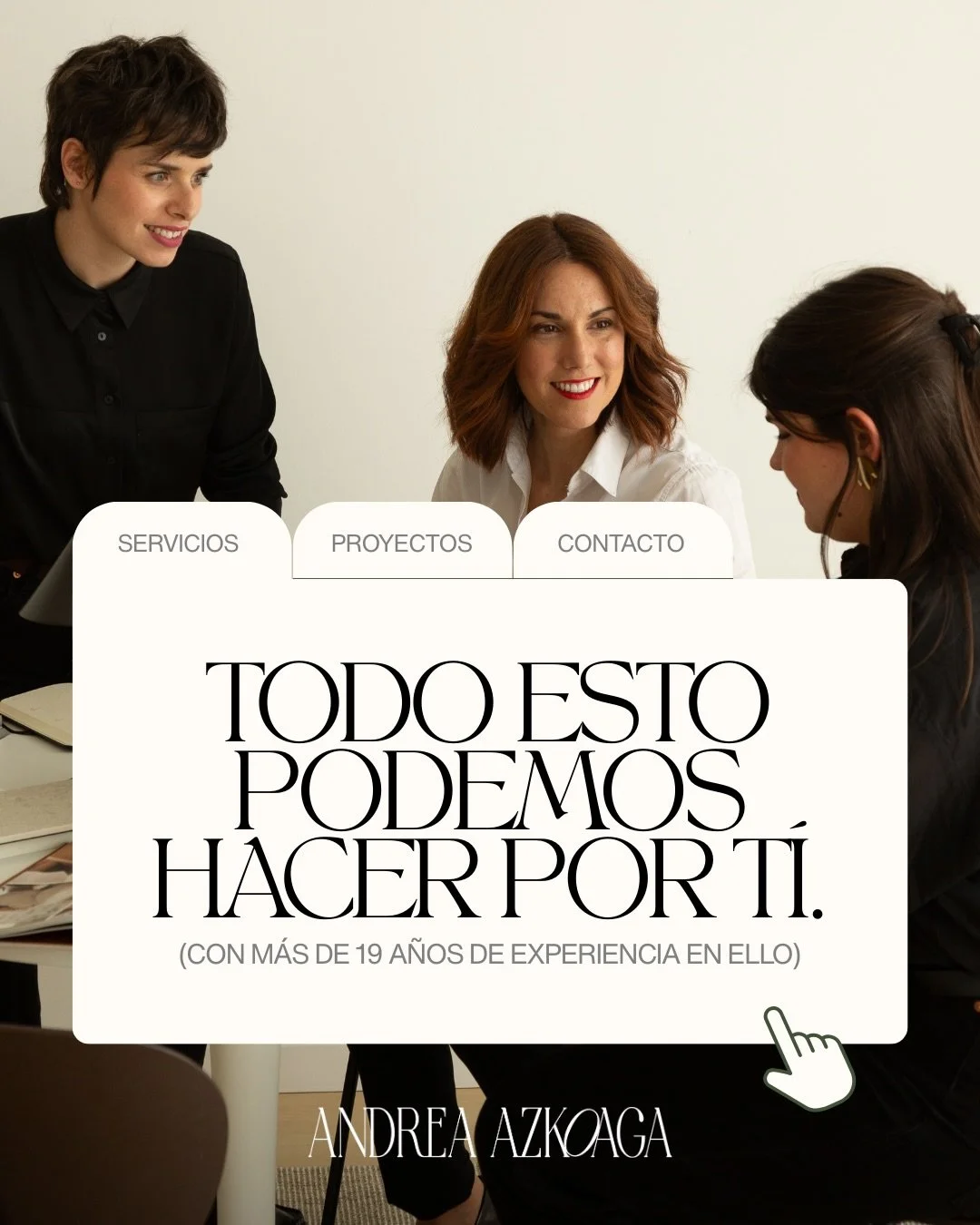 ✨ Zure espazioak hitz egin dezala zutaz ✨

19 urte baino gehiagoko esperientziarekin, Andrea Azkoaga-n etxeak eta lokalak eraldatzen ditugu, bizitzeko, sentitzeko eta gozatzeko sortutako espazio bihurtuz.

🛠 Eraberritze integralak edo partzialak
📐 