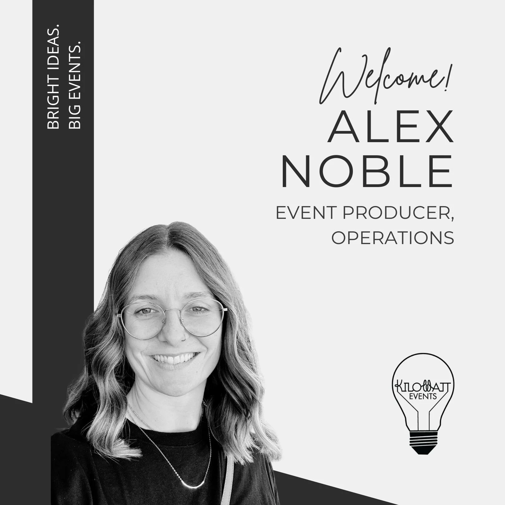 Welcome to the Kilowatt team, Alex! With over a decade of experience in events, Alex is bringing her passion and expertise to her new role as Event Producer, Operations. We&rsquo;re so excited to have her on board! 💡