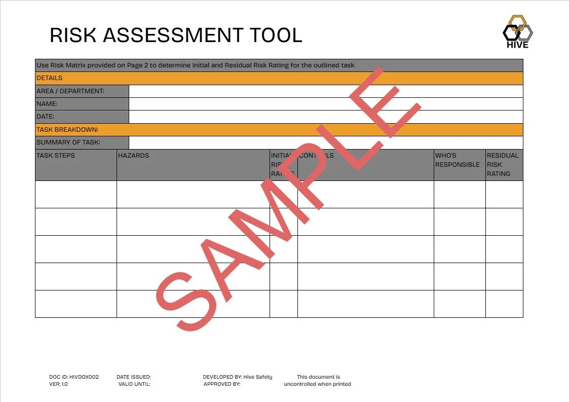 Risk Assessment Form .PDF