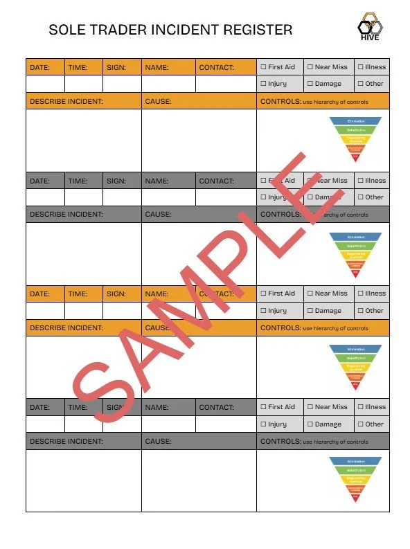 Sole Trader - Incident Register .PDF