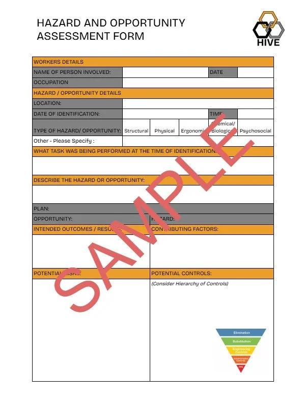 Hazard and Opportunity Assessment Form .PDF