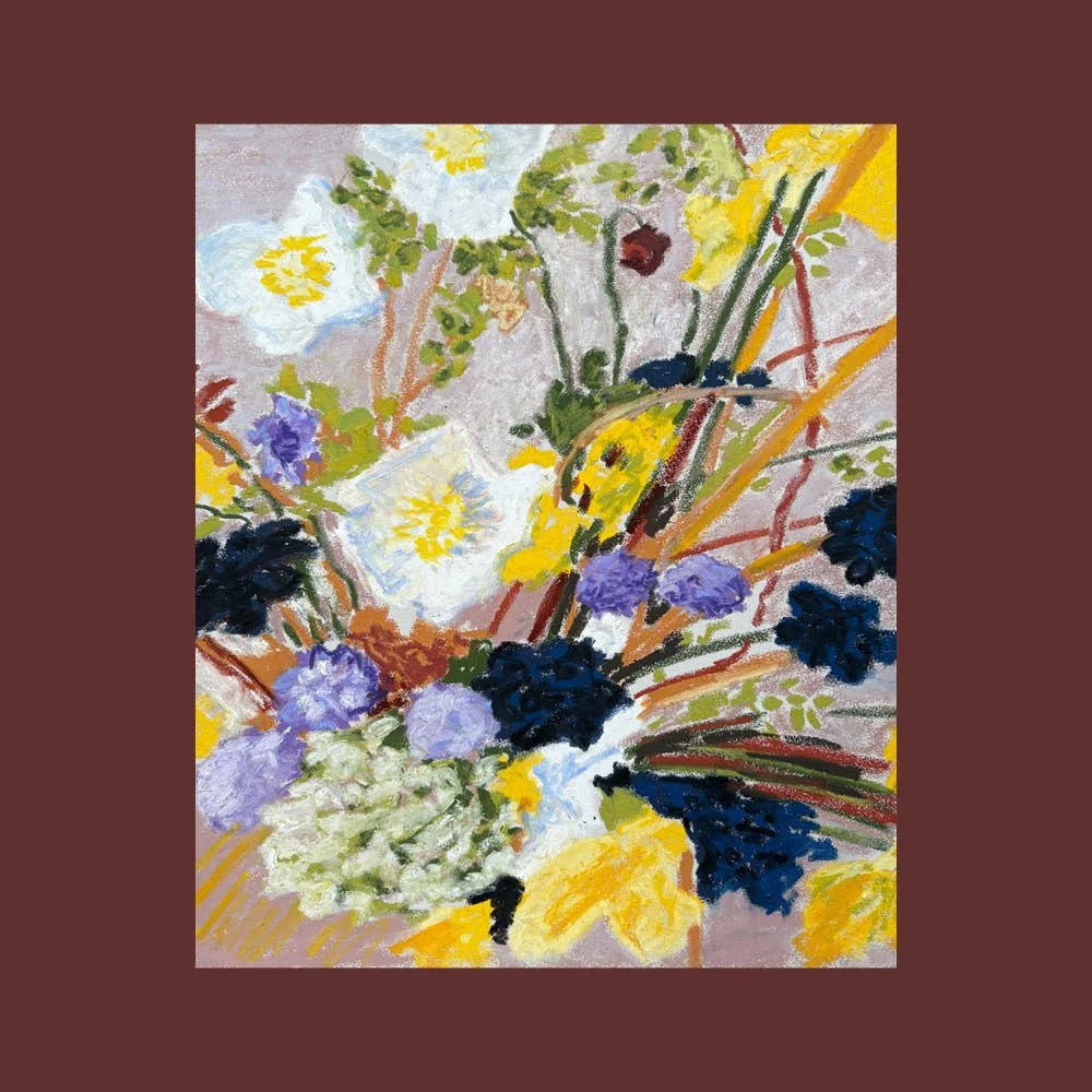 Anemone, Cosmos and Scabiosa Oil Artwork (24x30cm)