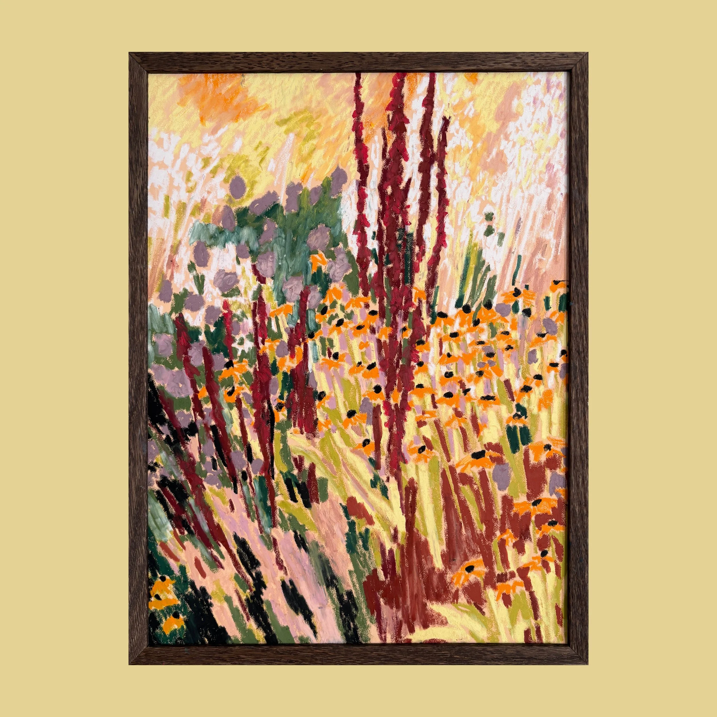 Rudbeckia + Mullein Oil Artwork (30x40cm)