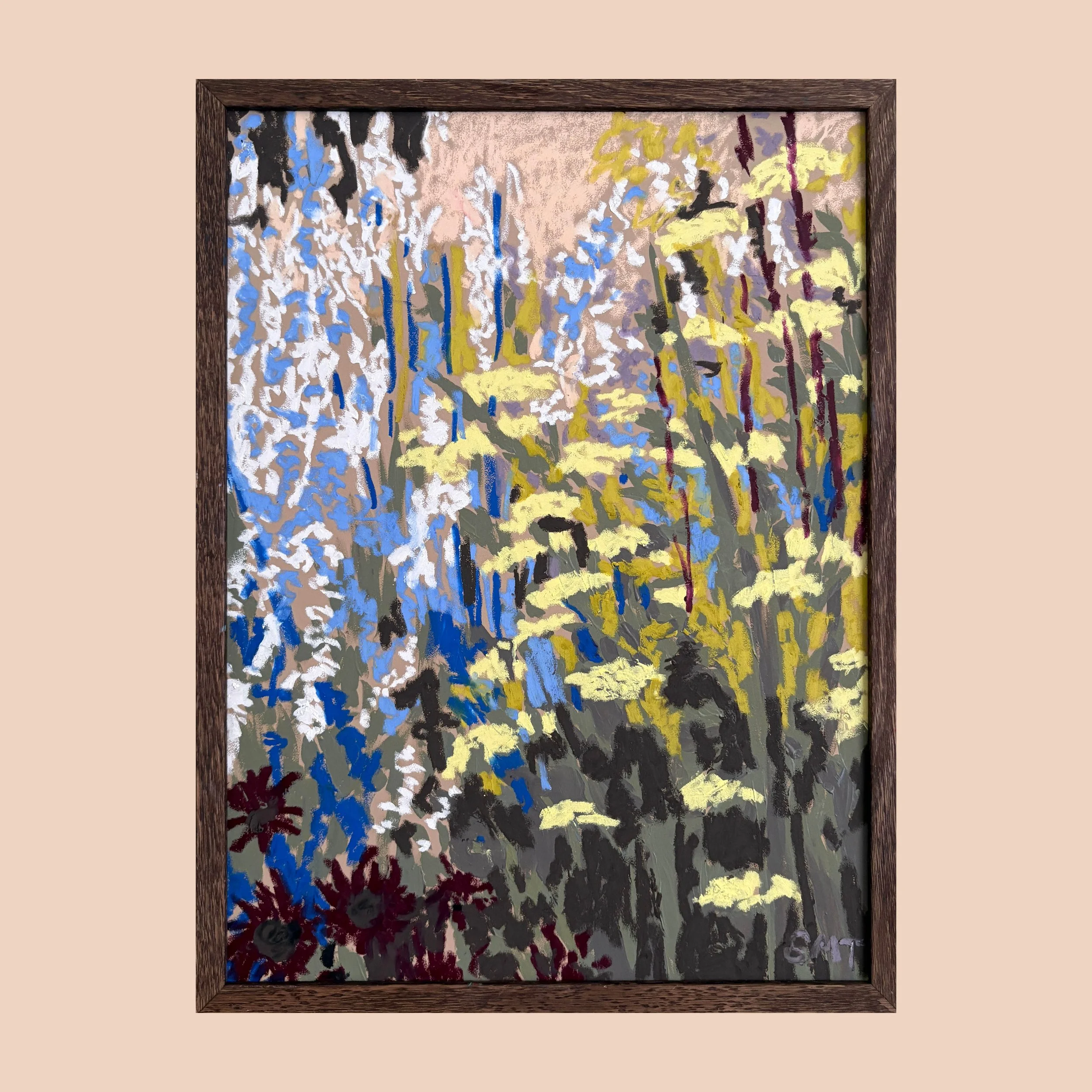 Yarrow, Coneflowers and Russian Sage (Piece IX) (30x40cm)