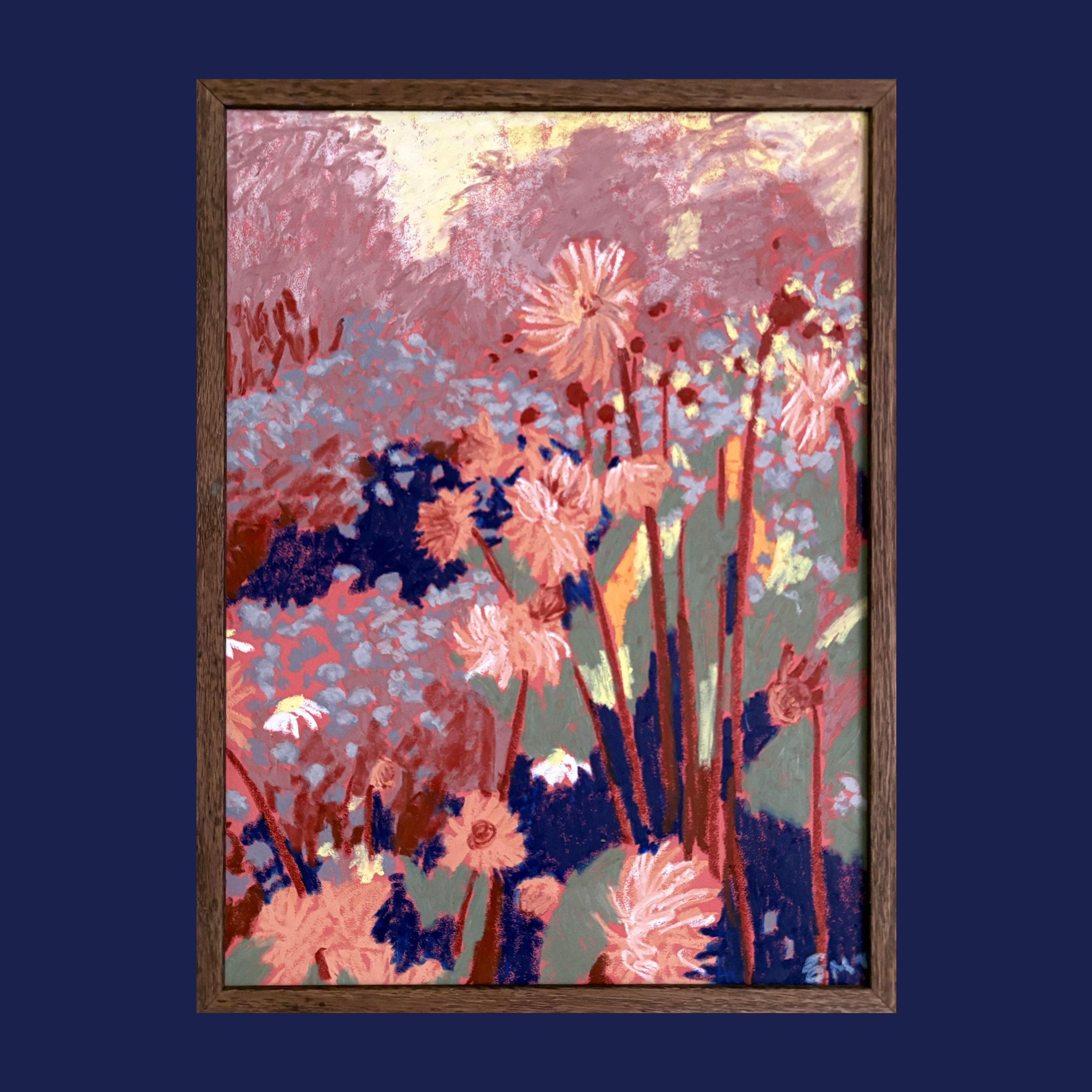 Dahlias, Aster + Scabiosa Oil Artwork (30x40cm)