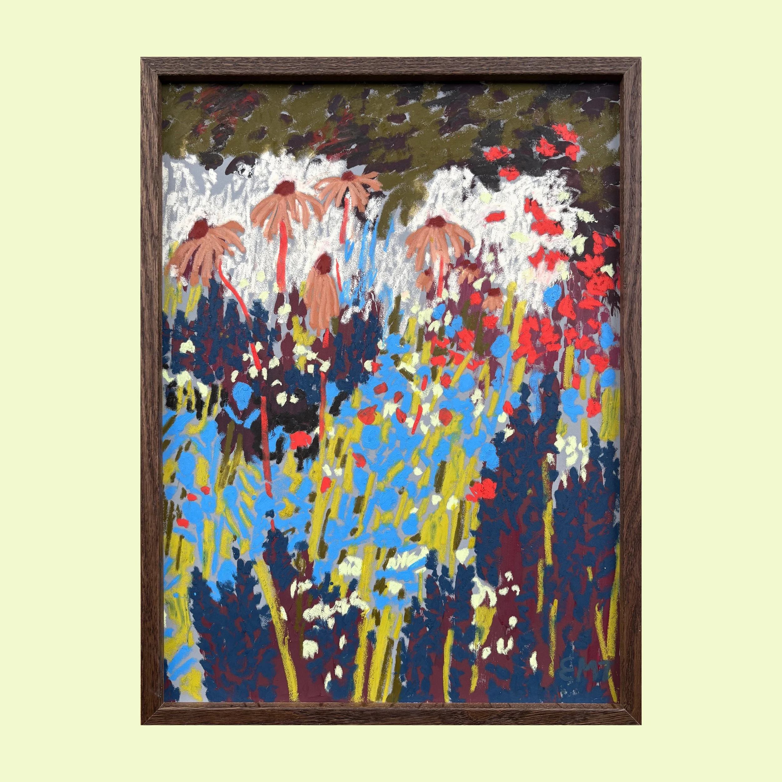 Coneflowers, Sea Holly and Meadow Sage 4 (30x40cm)