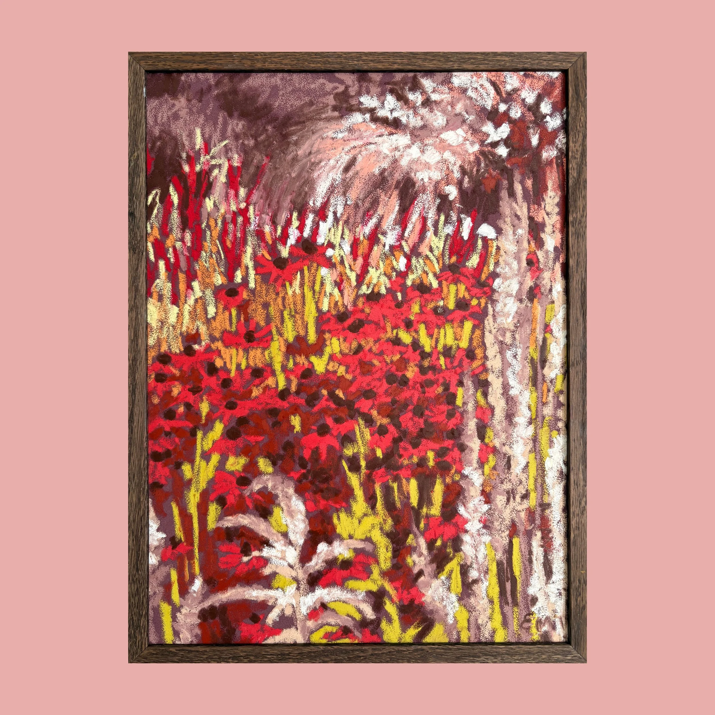 Helenium, Culver’s Root + Feather Grass Oil Artwork (30x40cm)