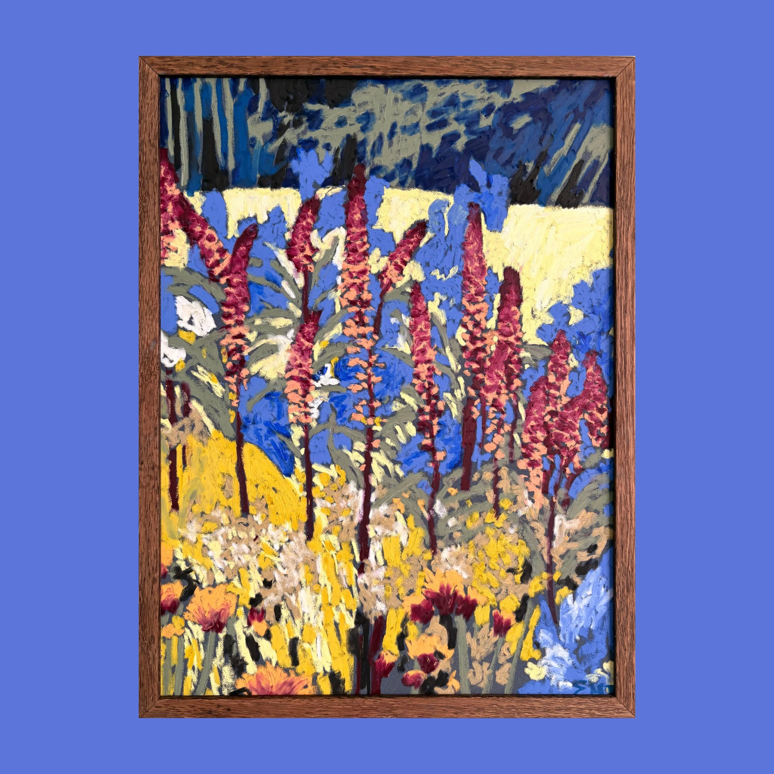 Loosestrife + Siberian Iris Oil Artwork (30x40cm)