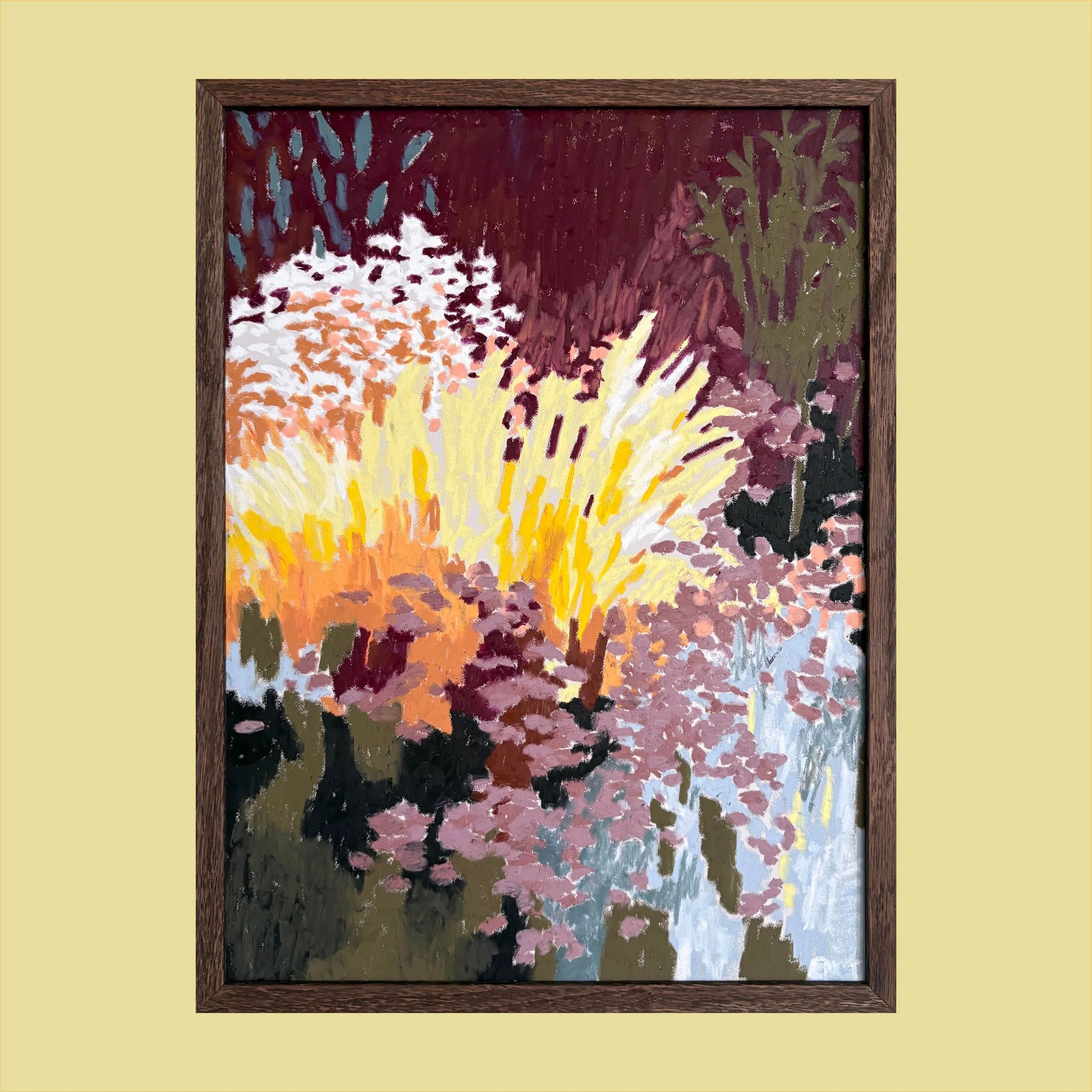 Miscanthus, Aster + Penstemons Oil Artwork (30x40cm)