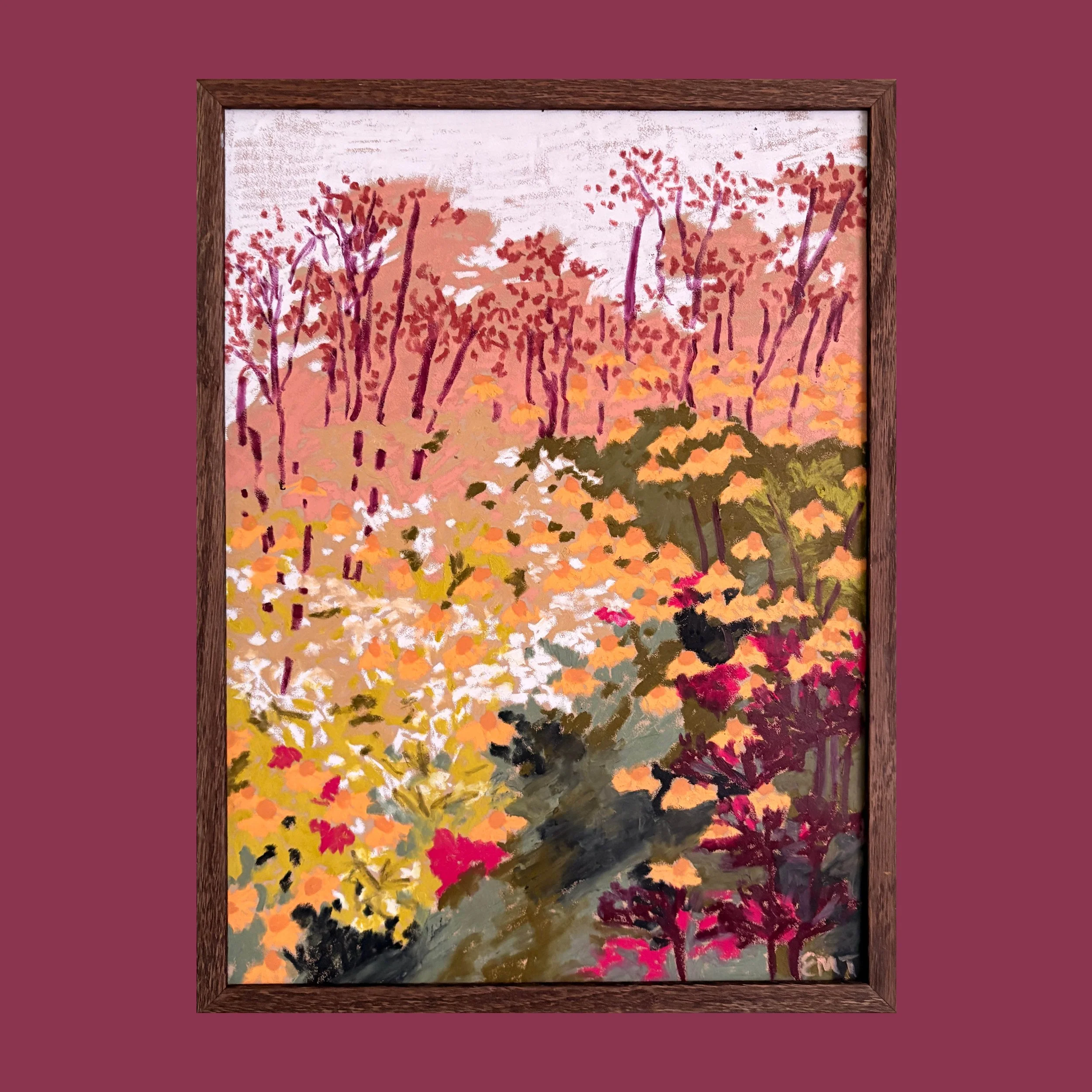 Yarrow, Sneezeweed + Baby’s Breath Oil Artwork (30x40cm)