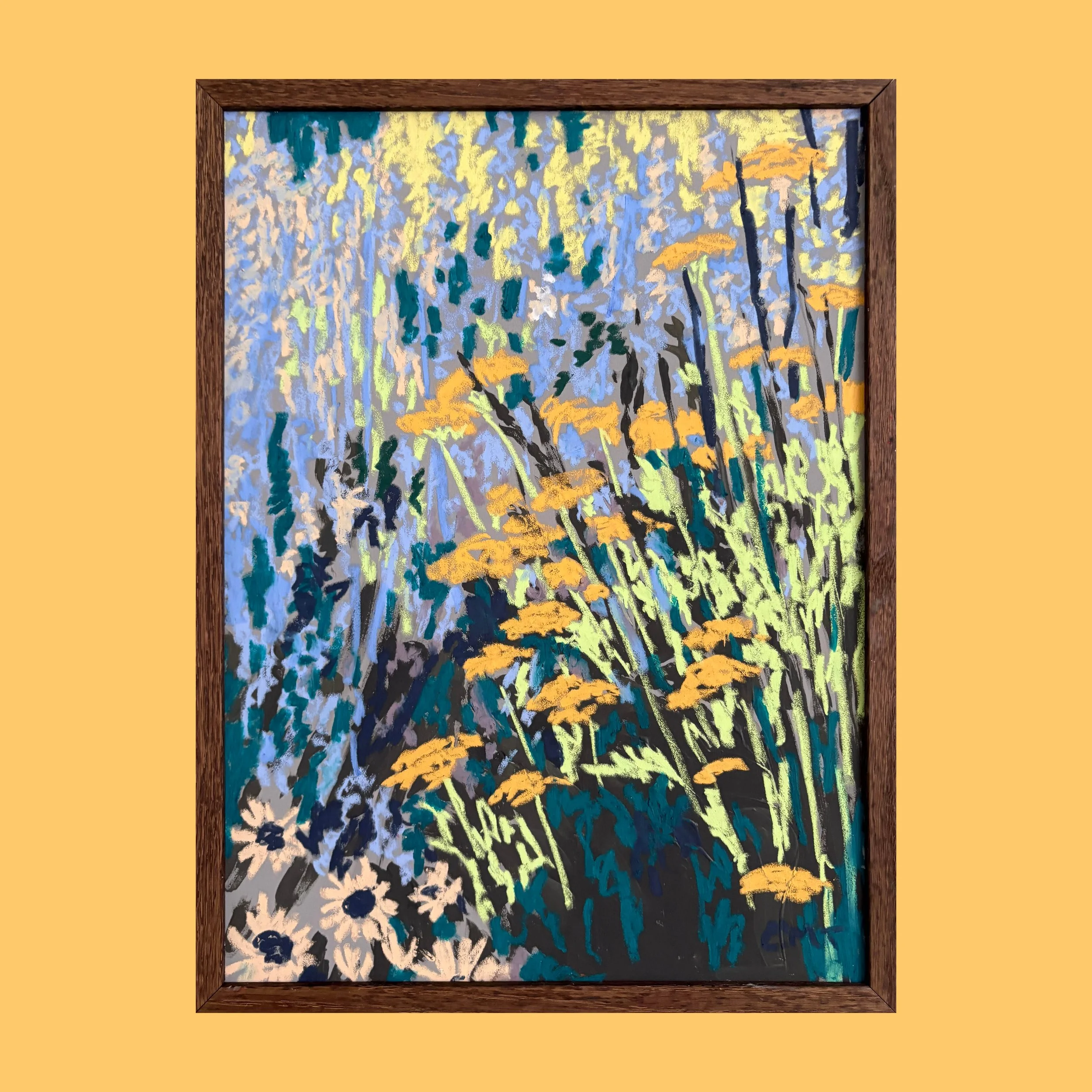 Yarrow, Coneflowers and Russian Sage (Piece I) (30x40cm)